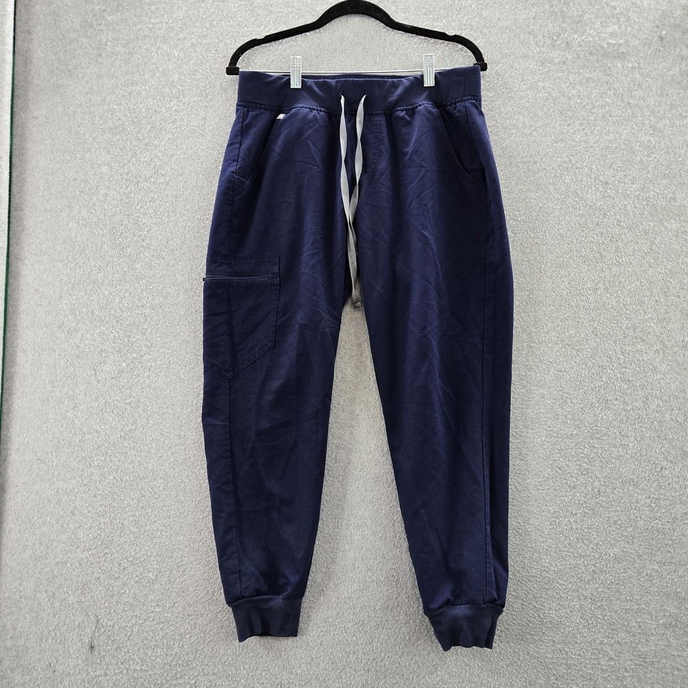 FIGS Women Scrub Pants M Blue Jogger PO#2277 25" Inseam